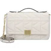 Karl Lagerfeld Kuilt Käsilaukku Nahka 27 cm Valkoinen
