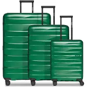 Bergpfeil Travel 4-pyöräinen Matkalaukkusetti 3-osainen Laajennettava Vihreä