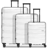 Bergpfeil Travel 4-pyöräinen Matkalaukkusetti 3-osainen Laajennettava Valkoinen