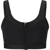 Endurance Crystale W Zip Sports Bra - Black - S