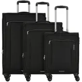 American Tourister Avantour 4-pyöräinen Matkalaukkusetti 3-osainen Laajennettava Musta