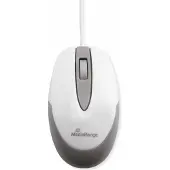 MediaRange MROS214, Oikeakätinen, Optinen, USB A-tyyppi, 1000 DPI, Harmaa, Valkoinen