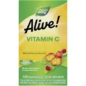 Nature'S Way , Alive!, Vitamiini C, 120 kasvissyöjäpilleriä (125 mg per pilleri)