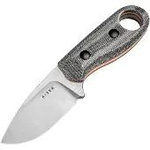 Kizer Cutlery Beaver 1078A2 Stonwashed Nitro-V, Black Micarta, fixed knife