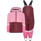 Didriksons Waterman Kids 12 Rain Sets Anemon Red Anemon Red-80 cm Rain Punainen 80 cm Pojat, Tytöt