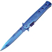 Frost Cutlery Stiletto Linerlock A/O Blue