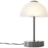 QAZQA Design-pöytävalaisin teräs opaalilasilla sis. LED himmennettävä - Joya