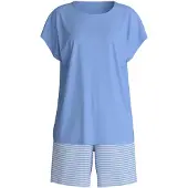 Calida Pyjamashortsit vaaleansininen / valkoinen