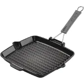 Staub Valurautagrillipannu 24 x 24 cm, musta