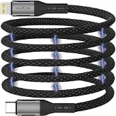 MaXlife MXUC-11 magneettinen USB-C / Lightning-kaapeli - 1m, 27W - musta