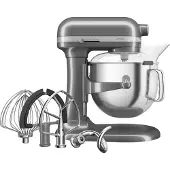 KitchenAid Artisan 5KSM70 keittiökone nostovarrella, 6,6 L Medallion silver