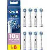 Oral-B Sensitive Clean & Care harjaspäät 8 kpl, valkoinen