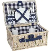 Cilio Picnickurv AROLO hvid m/tilbehřr t/2 pers.