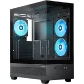 Chieftec – ATX mid Tower, T Glass side-door & front panel, 3x 12cm ARGB fan, Black (GT-01B-OP)