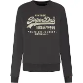Superdry for woman. W2012399A Sweatshirt Embellished Vintage Logo black (M), Casual, Cotton