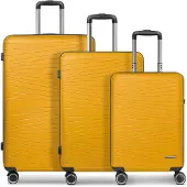 Franky Dallas 3.0 4-pyöräinen Matkalaukkusetti 3-osainen Laajennettava Keltainen