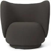 Ferm Living , Rico Lounge nojatuoli Grain - Chocolate