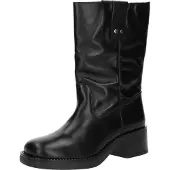 Bianco Biamary Mid Pull On Boot Smooth Leather - Black - 38