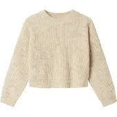 Name it Nkfholly Ls Boxy Short Knit Noos - Beige - 158-164