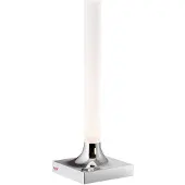 Kartell Design-pöytävalaisin Goodnight, himmennettävä, Kromi/hopea, Olohuone/ruokailutila, Synteettinen materiaali, Design