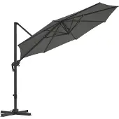 Songmics Aurinkovarjo, SONGMICS, Ø 300 cm, Harmaa.