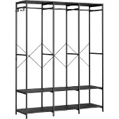Songmics Vaateripustin, , 141x180 cm, Musta