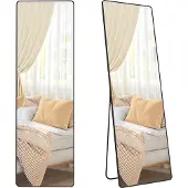 Songmics Peili kaarevilla reunoilla, 160 x 50 cm, musta