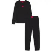 HUGO Pitkä pyjama 'GALAXY' punainen / musta