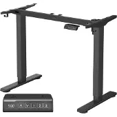 Vasagle Säädettävä korkeus työpöytä, , 58,5x80-150x72-118 cm, musta