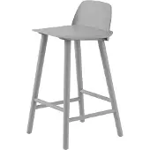 Muuto , Nerd baarituoli 65 cm - metallisen jalkatuen kanssa - Grey