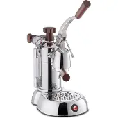 La Pavoni -vipukahvinkeitin STRADIVARI EUROPICCOLA, hopea, puinen kahva