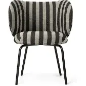 Ferm Living , Rico Ruokapöydän tuoli Black Louisiana - Sand/Black