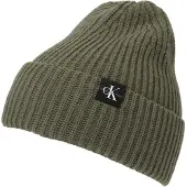 Calvin Klein Monogram Rib Beanie - Khaki green - L/XL