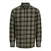JJ REBEL Jrebjett Shirt Ls - Khaki green - XL