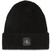Calvin Klein Ck Patch Boucle Beanie - Black - ONE SIZE