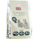 Simpsons Premium 6x300g Adult Cat 90/10 kissan kuivaruoka