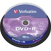 Verbatim DVD+R 4,7GB 16X 10kpl torni