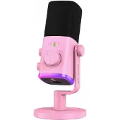 Fifine AmpliGame AM9-P, USB/XLR, dynaaminen -mikrofoni, pinkki