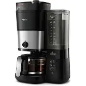 Philips Filterkaffebryggare med integrerad kvarn - - HD7888/01 - Upp till 10 koppar - 1,25 L - Svart / Silver