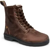 El naturalista unisex. 25264C156005_012 Brown leather ankle boots N5264C (43), Flat, Laces, Casual