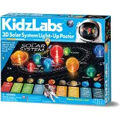 4M Kidz Labs Aurinkokunta 3d-juliste Valoilla
