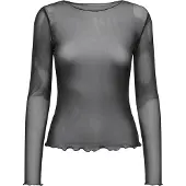JDY Jdyelsa New Life L/S O Neck Top Jrs Noos - Black - L