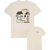KnowledgeCotton Apparel Regenerative Organic Cotton Back Print T-Shirt Egret - M