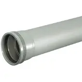 Wavin Wafix pp pipe with sleeve 75 x 2000 mm grey