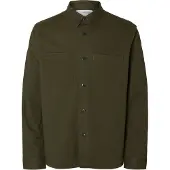 Selected Slmtravis Twill Overshirt Ls Noos - Green - XXL