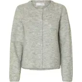 Selected Slwlulu New Ls Knit Cardigan Noos - Grey - S