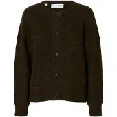 Selected Slflulu Ls Knit Short Cardigan Noos - Black - S
