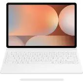 Samsung Galaxy Tab S9+ | S9+ FE | S10 + Book Cover Keyboard — AI Key White, White