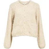 Object Objsaggia Re L/S Knit Cardigan Noos - Cream - XL