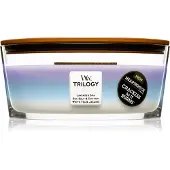 Woodwick Trilogy Calming Retreat tuoksukynttilä sisältää puusydämen (hearthwick) 453.6 g